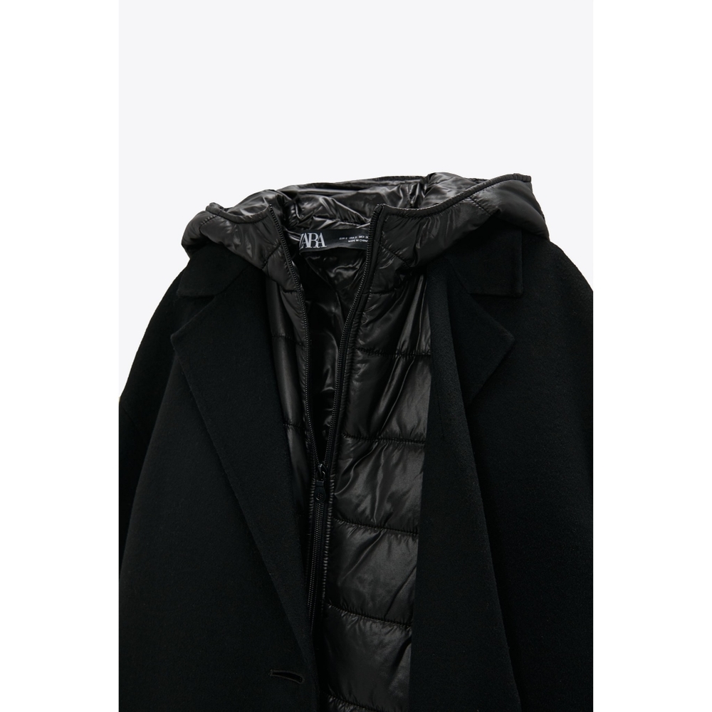 Zara 2 in 1 wool blend oversized coat and vest - Picture 10 of 15
